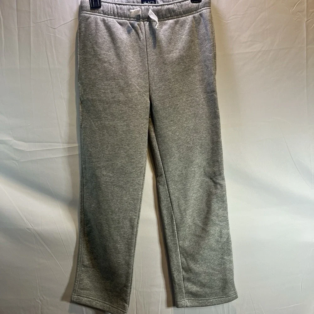 Boys The Children's Place Large 10/12 Fleece Sweat Pants Grey Drawstring‎ Soft